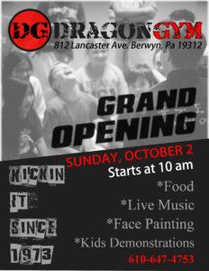 Grand Opening Flyer - Martial Arts Paoli, Berwyn, Devon, Wayne